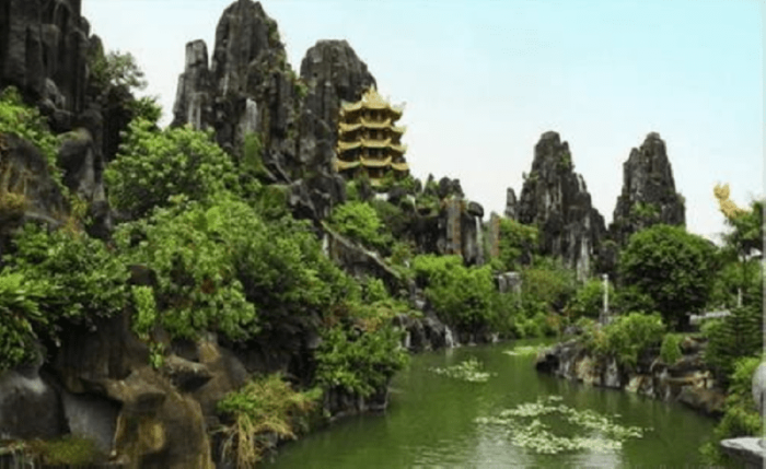 Thuy Son, the largest and most famous of the five Marble Mountains