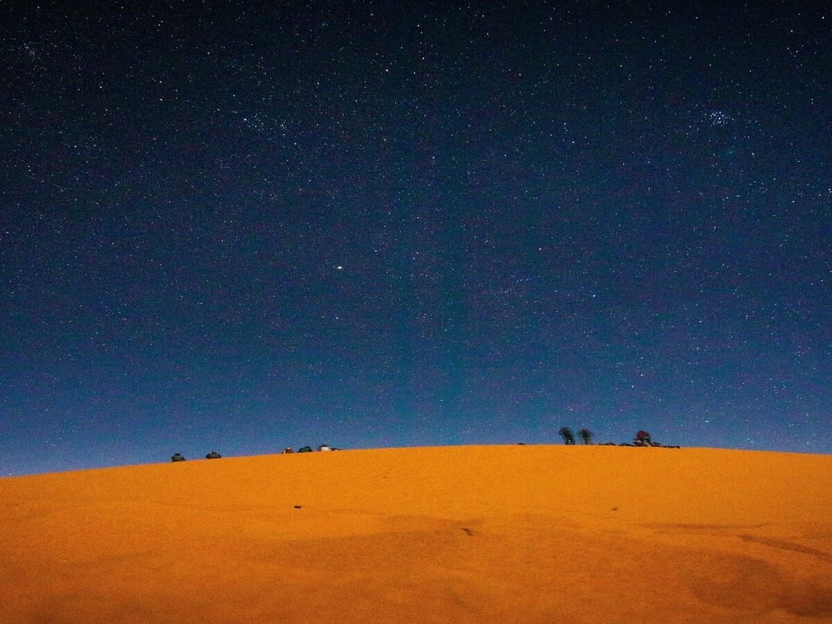 Sahara Desert at night